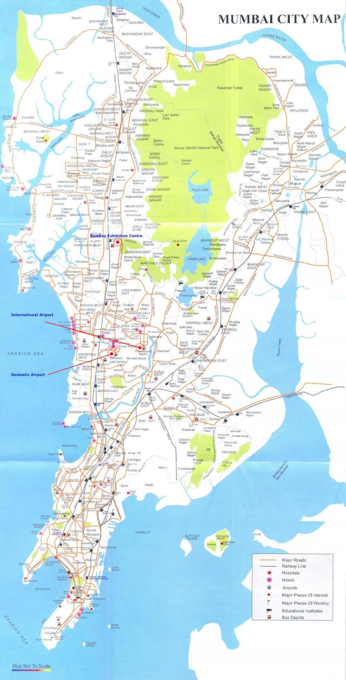 แผนที่ของ Bombay