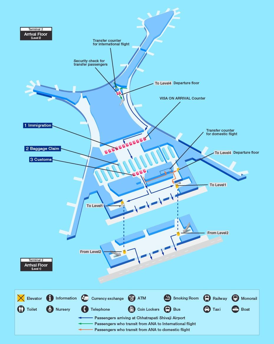 แผนที่ของมุมไบระหว่างประเทศสนามบิน