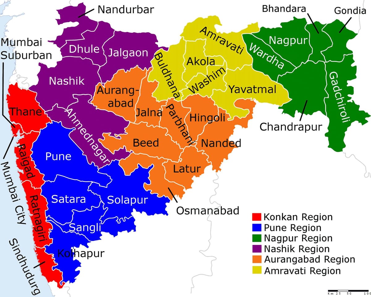 แผนที่ของมุมไบ india. kgm