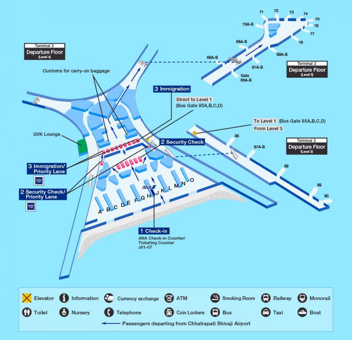 Chhatrapati Shivaji ระหว่างประเทศสนามบินแผนที่