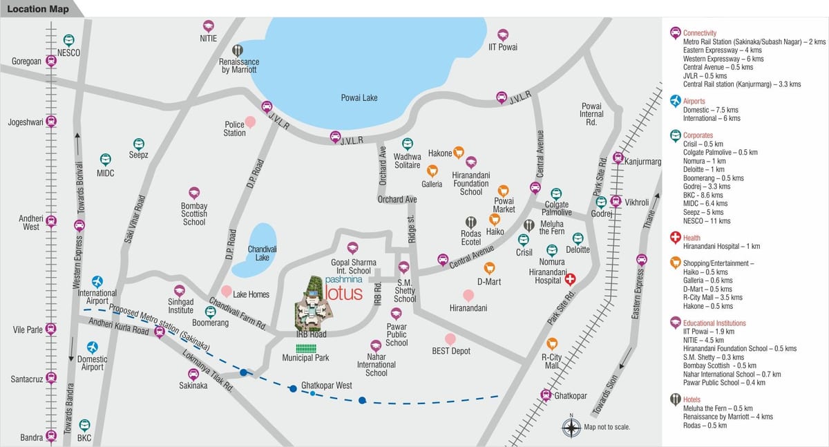 Powai แผนที่มุมไบ