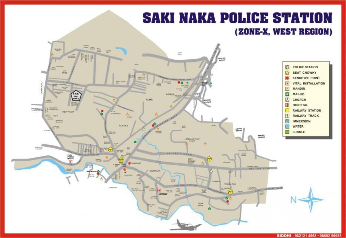มุมไบ Sakinaka แผนที่