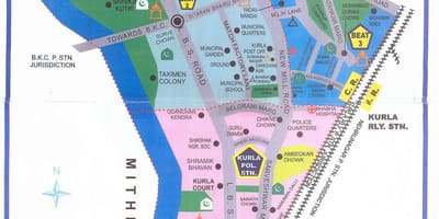 แผนที่ของมุมไบ Kurla