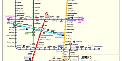 มุมไบสถานีรถไฟบนแผนที่