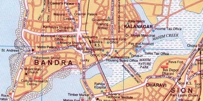 แผนที่ของ bandra มุมไบ