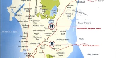 แผนที่ของ Colaba มุมไบ